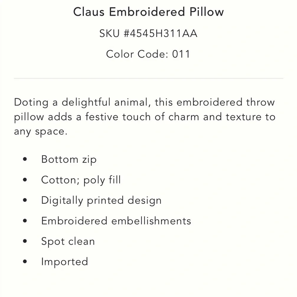 Giraffe Holiday Pillow